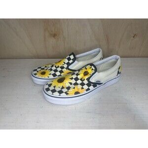 Sunflower Vans Checkered Vans Women’s Size 8.5